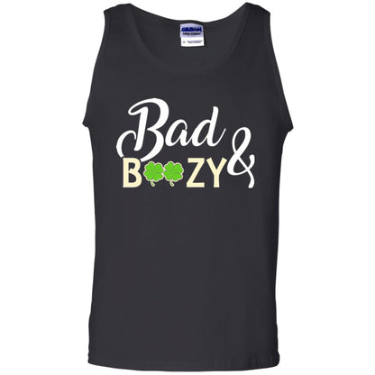 Saint Patrick's Day T-shirt Bad And Boozy Shamrock Black