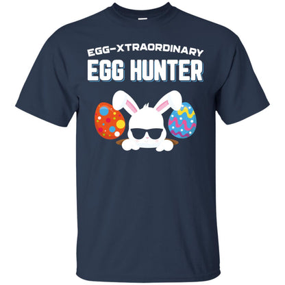 Egg-xtraordinary Egg Hunter Easter Shirt Navy