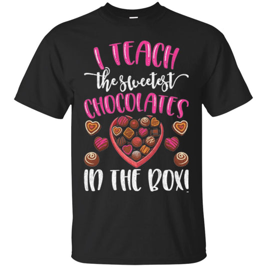 Valentines Day T-shirt I Teach The Sweetest Chocolates In The Box Black