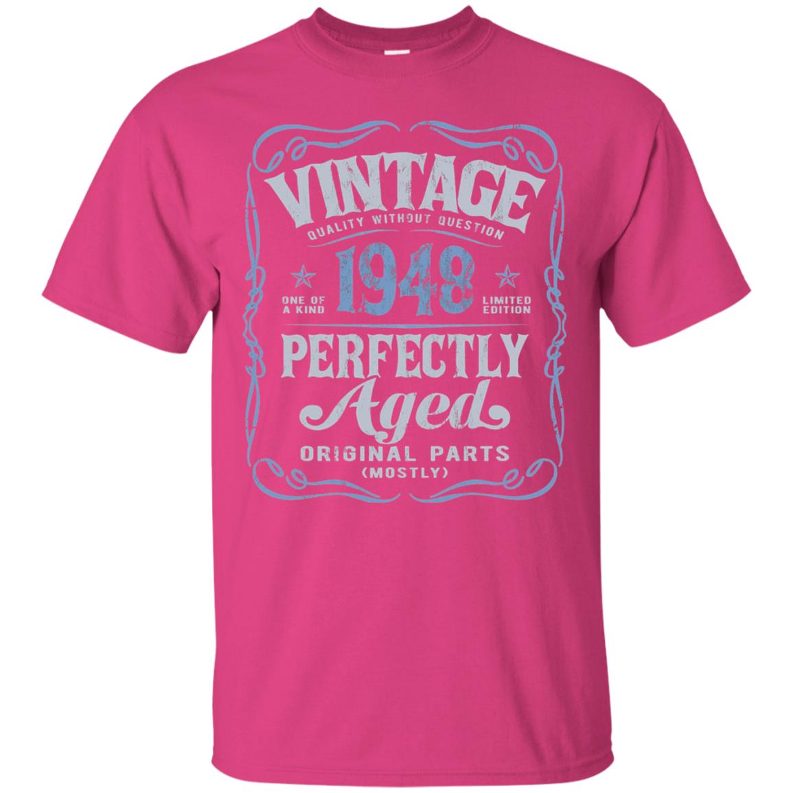 Vintage Made In 1948 70th Birthday Shirt Heliconia