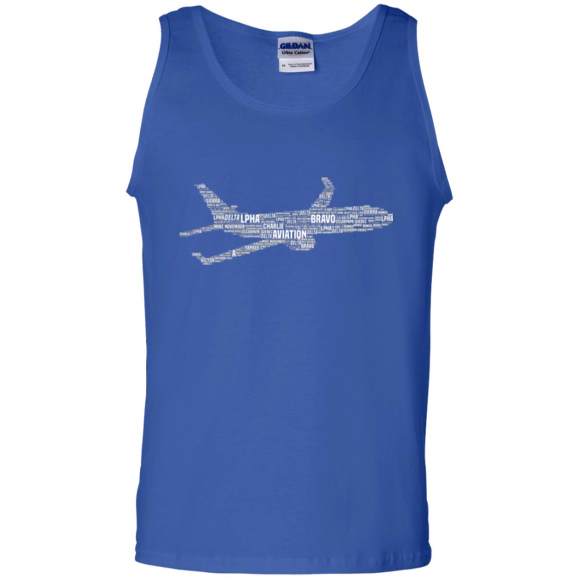 Alphabet Airplane Pilot T-shirt Royal