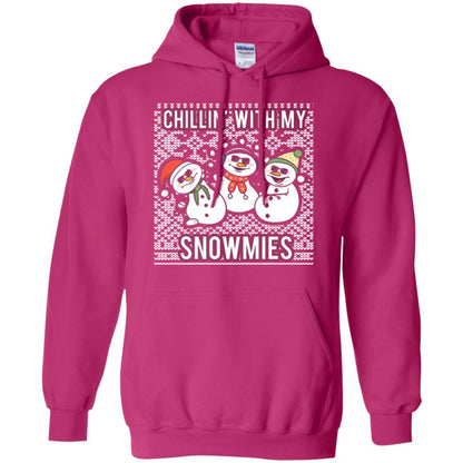 Christmas T-shirt Chillin' With My Snowmies Heliconia