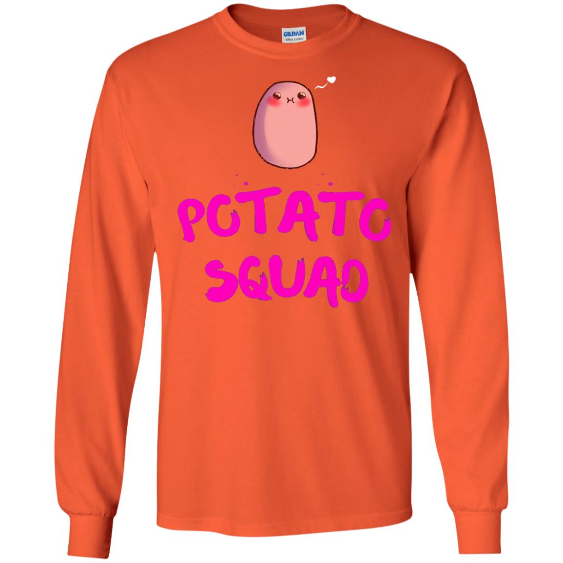 Cute Potato Squad T-shirt I Love Potato Orange