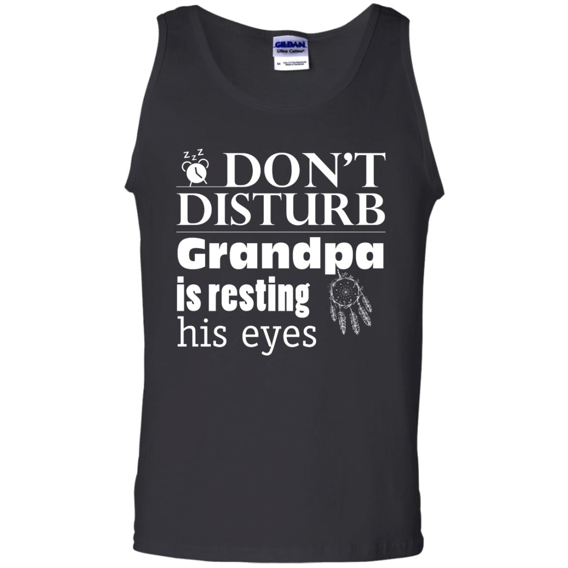 Don't Disturb Grandpa Is Resting His Eyes Funny Granddad Shirt Black