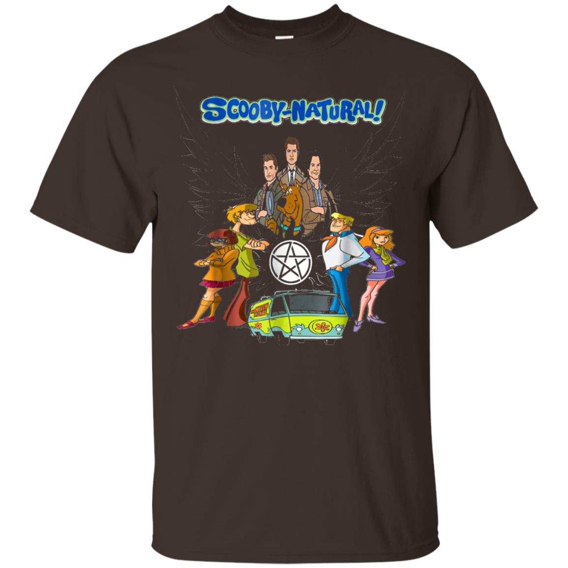 Scooby Natural Mystery Team Cartoon Shirt Dark Chocolate