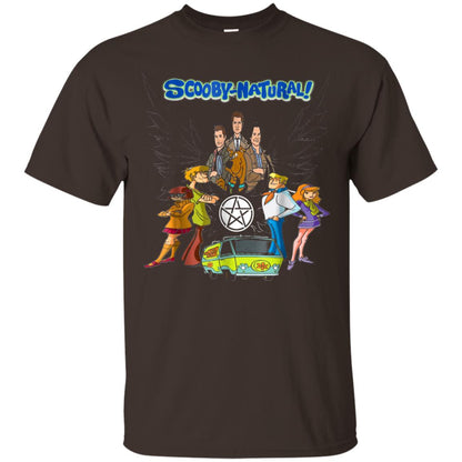Scooby Natural Mystery Team Cartoon Shirt Dark Chocolate