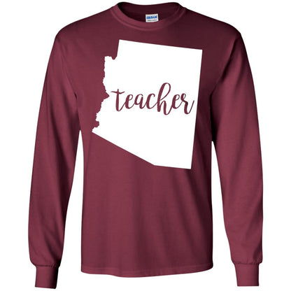 Arizona Teacher Home State Back To School Shirt Maroon