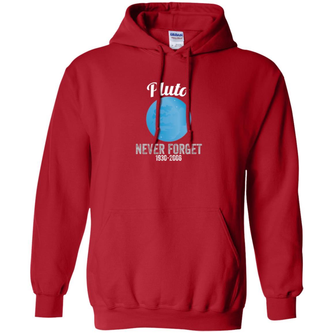 Science T-shirt Pluto Never Forget T-shirt Red