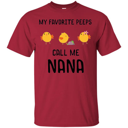 My Favorite Peeps Call Me Nana Grandma Shirt Cardinal