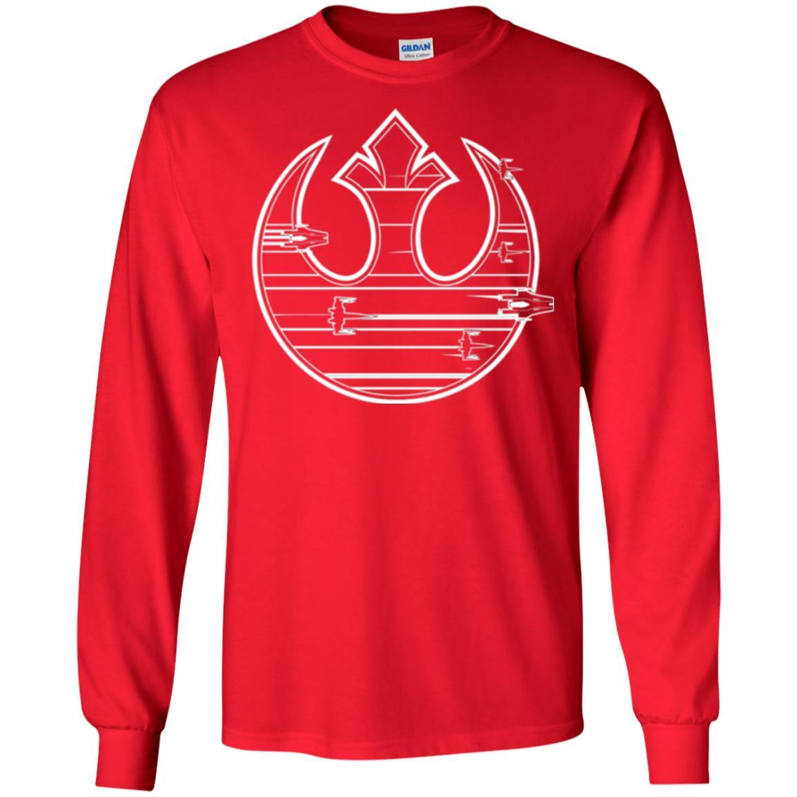 Film T-shirt Last Jedi Rebel Resistance Ship Logo Red