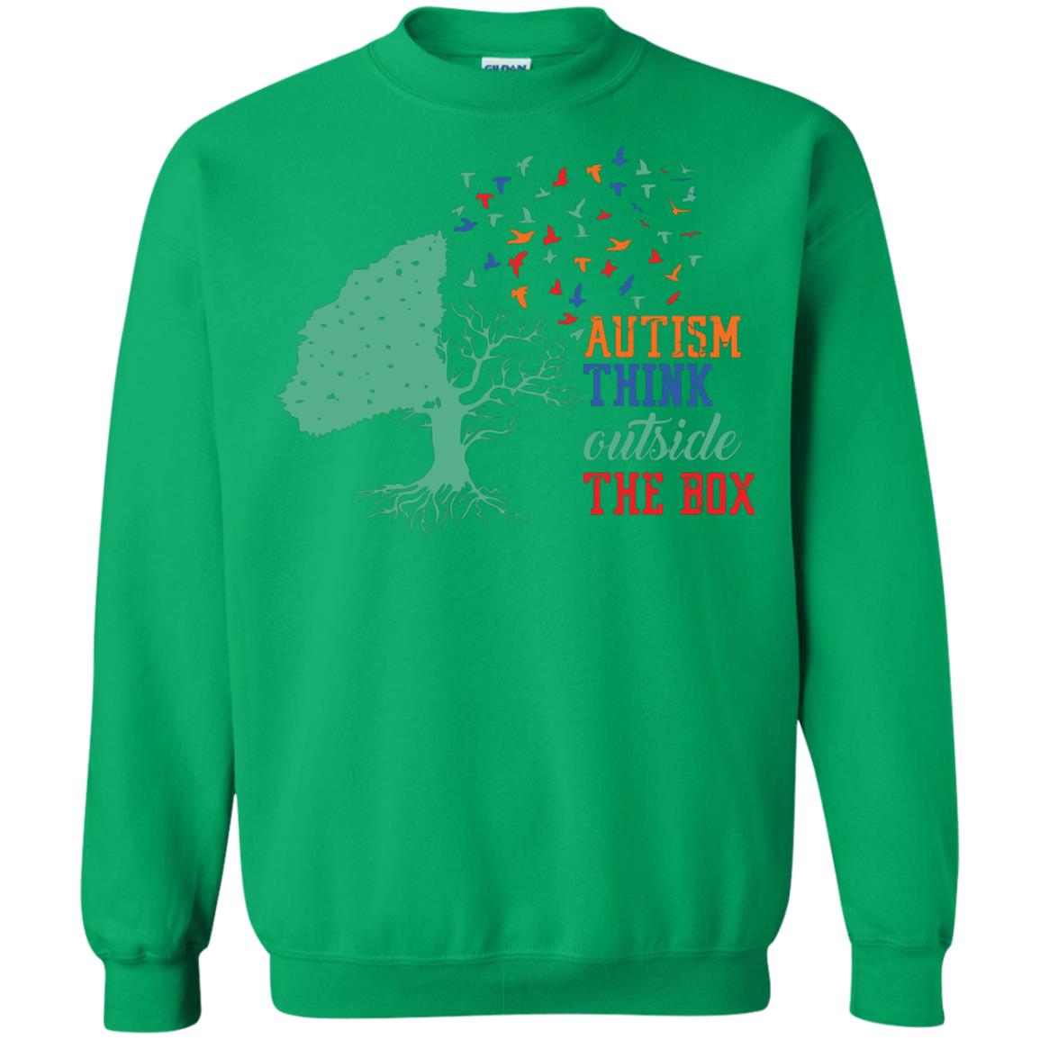 Autism Think Outside The Box Autism Awearness T-shirt Irish Green