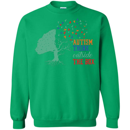Autism Think Outside The Box Autism Awearness T-shirt Irish Green