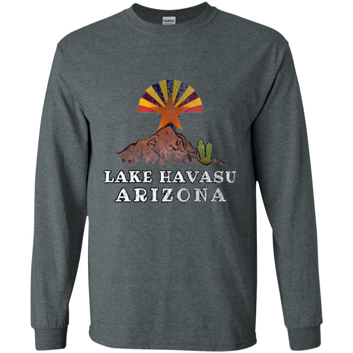 Lake Havasu Arizona T-shirt Flag Inspired Desert Scenery Dark Heather