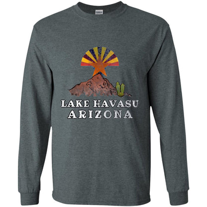 Lake Havasu Arizona T-shirt Flag Inspired Desert Scenery Dark Heather