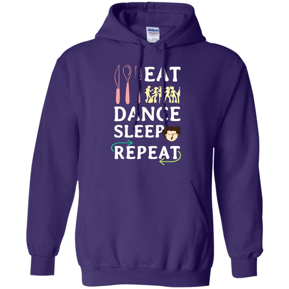 Eat Dance Sleep Repeat Dance Lover Shirt Purple
