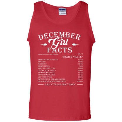 December Girl Facts T-shirt Red