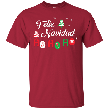 Chirstmas T-Shirt Feliz Navidad Ho Ho Ho Cardinal