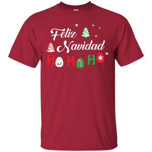 Chirstmas T-Shirt Feliz Navidad Ho Ho Ho