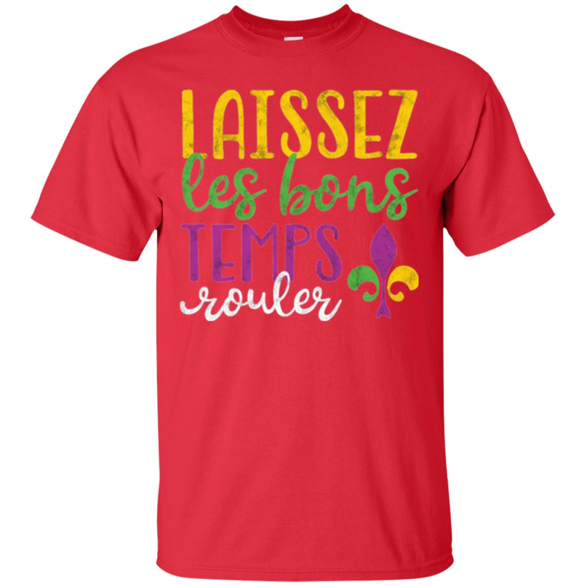 Mardi Gras T-shirt Laissez Les Bons Temps Rouler Red
