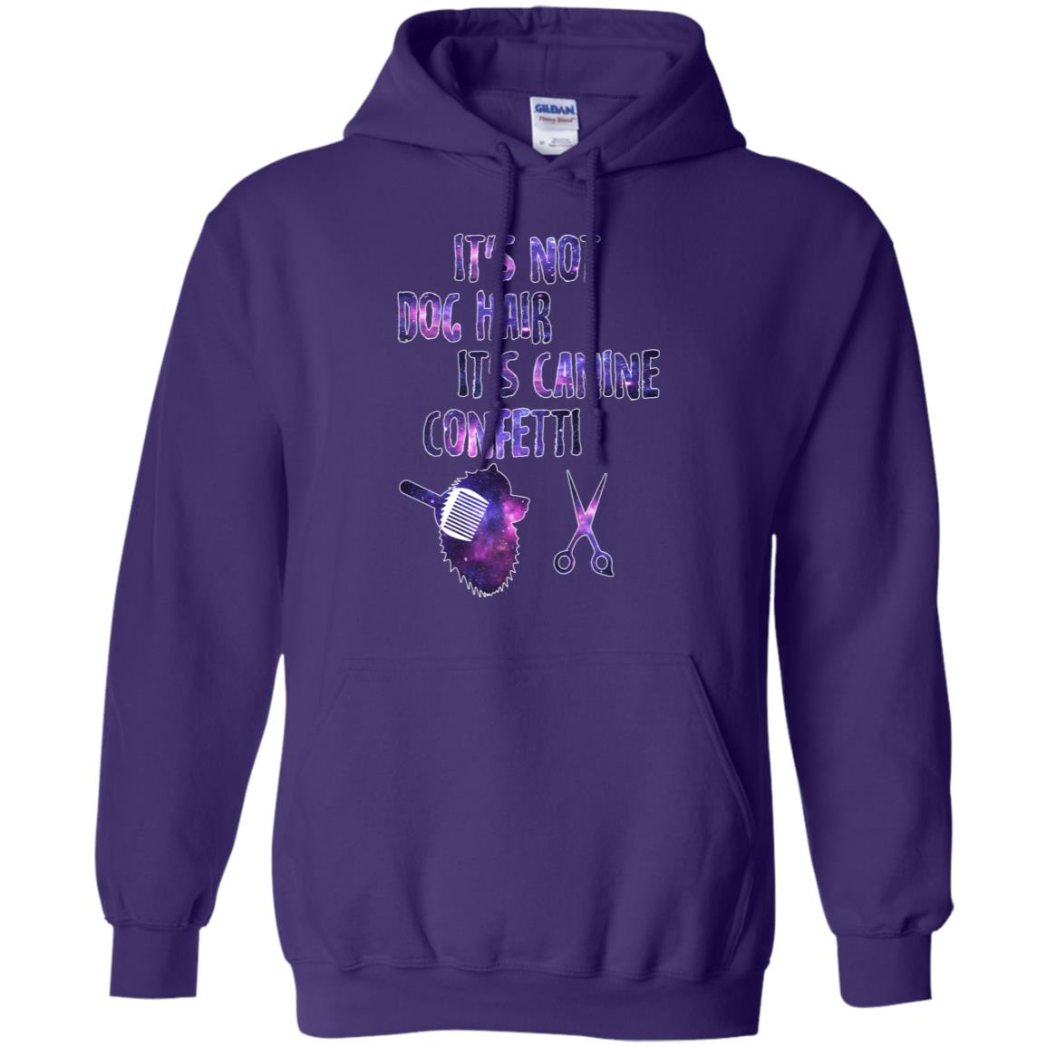 It's Not Dog Hair It's Canine Confetti Groomer Dog Shirt Purple
