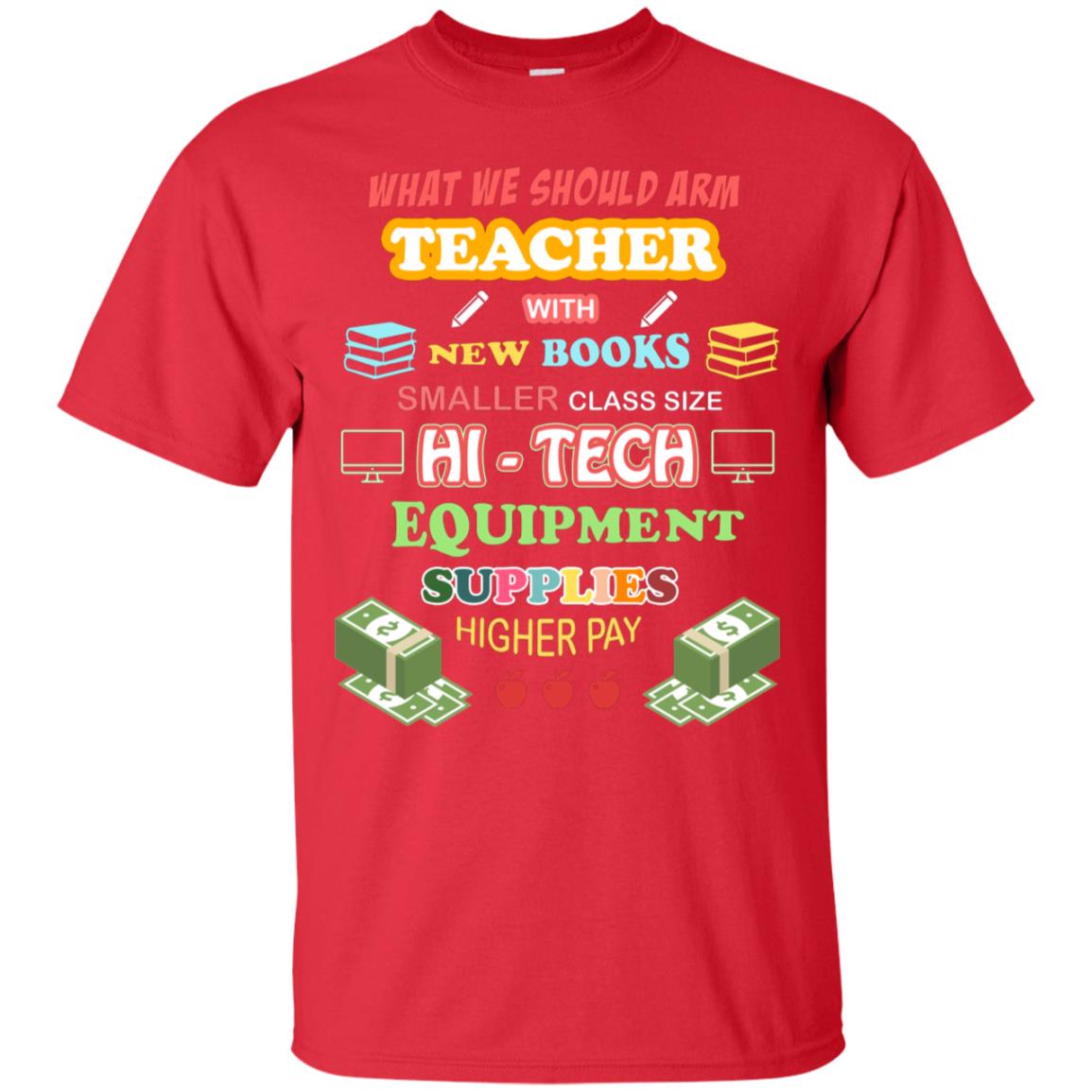 What We Should Arm Teacher With New Books Smaller Class Size Hi - Tech Equipment Supplies Higher Pay Red
