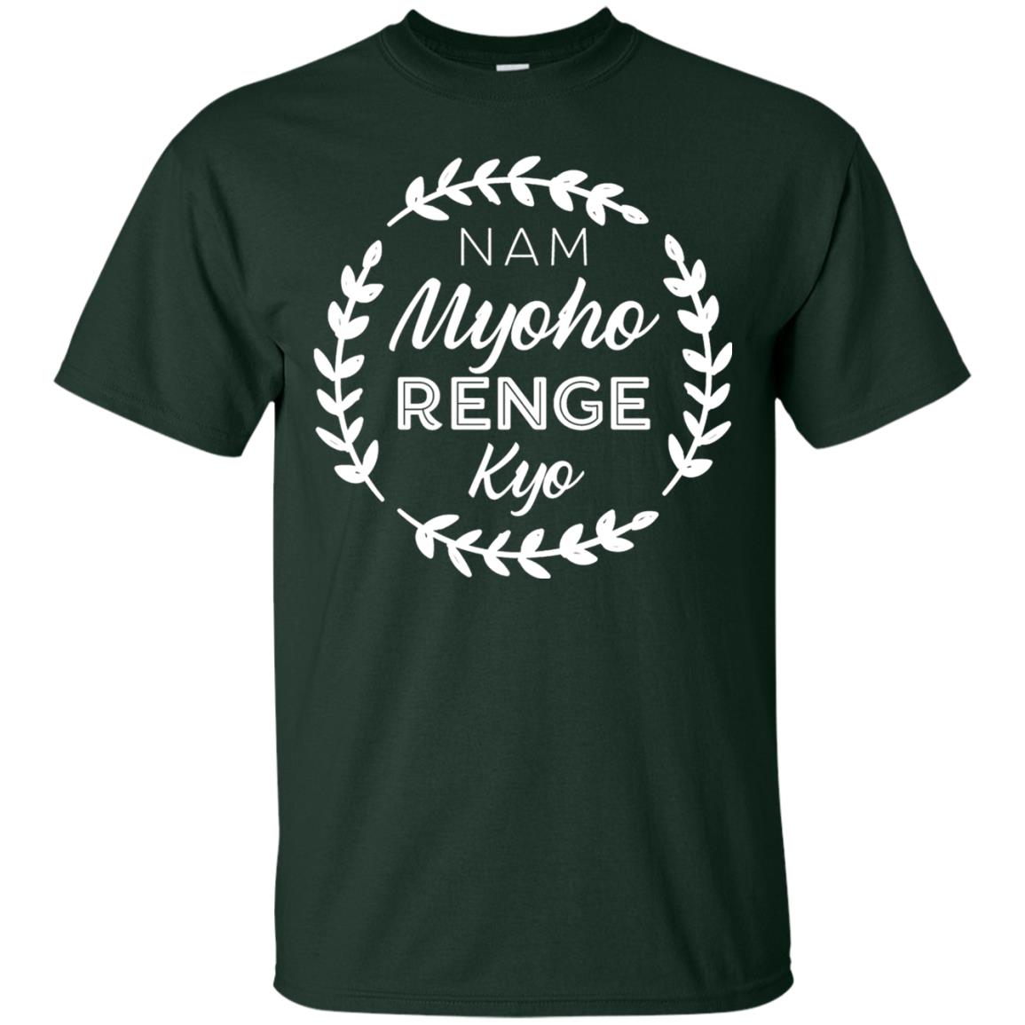 Nam Myoho Renge Kyo White Crest Shirt Forest