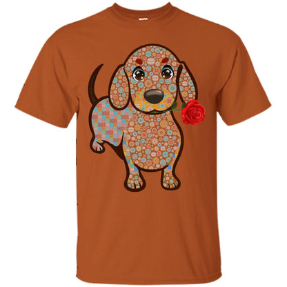 Dachshund Quilts Idea Gift Shirt For Mens Womens Texas Orange