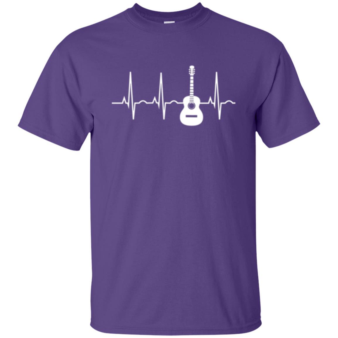Guitarist T-shirt Guitar Heartbeat T-shirt Purple