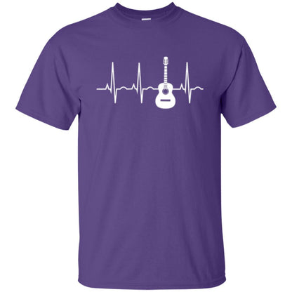 Guitarist T-shirt Guitar Heartbeat T-shirt Purple