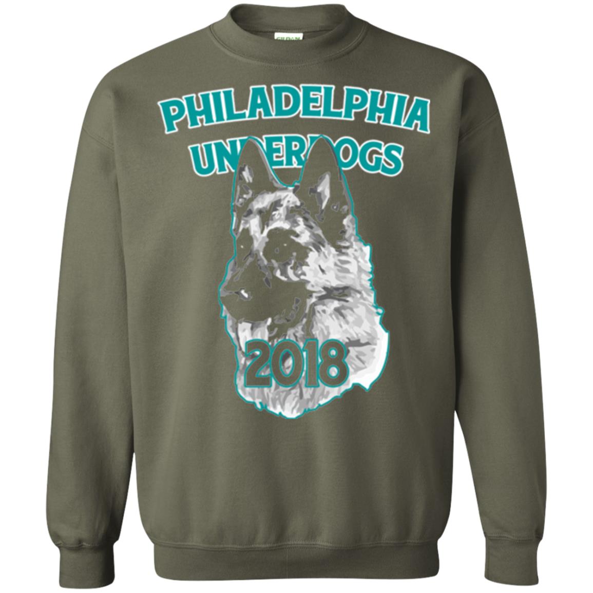 Dog Lover T-shirt Philadelphia Underdogs Celebration 2018 T-shirt Military Green