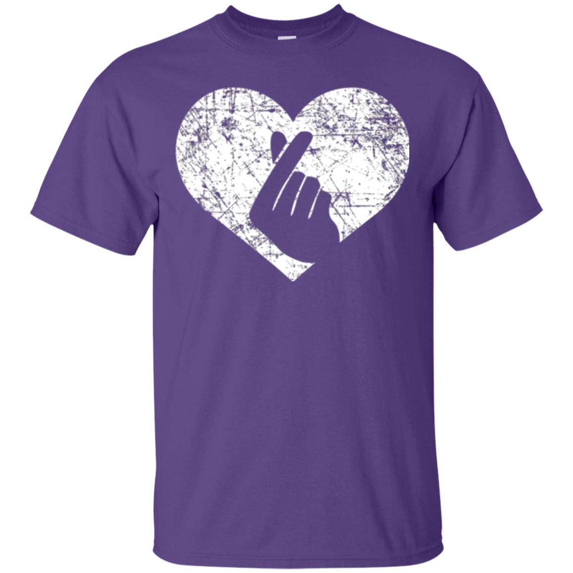 Lifestyle T-shirt Heart Hand Purple