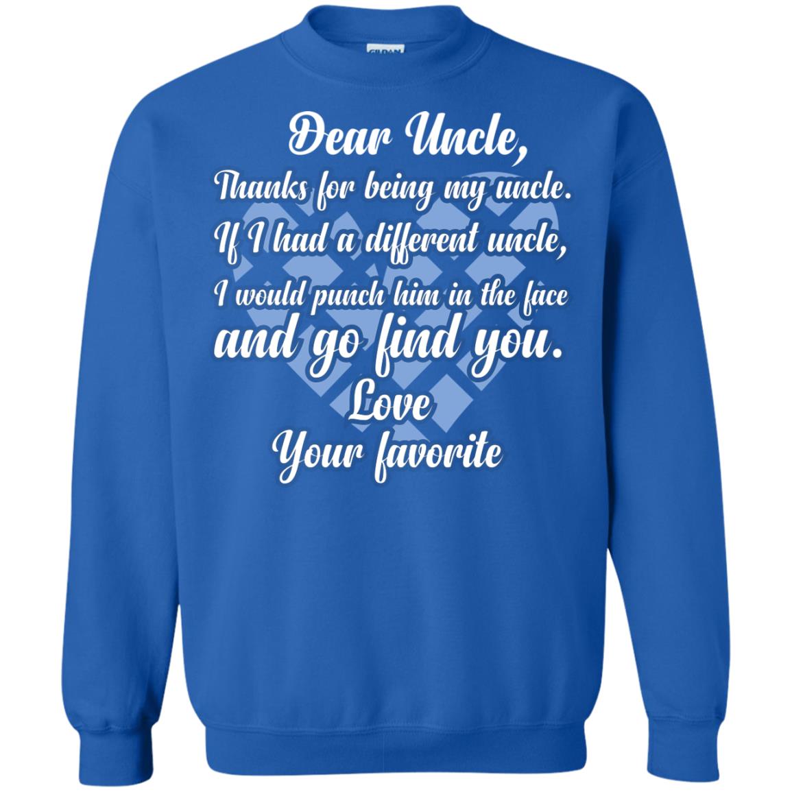 Dear Unclethank For Being My Uncle Family T-shirt Royal