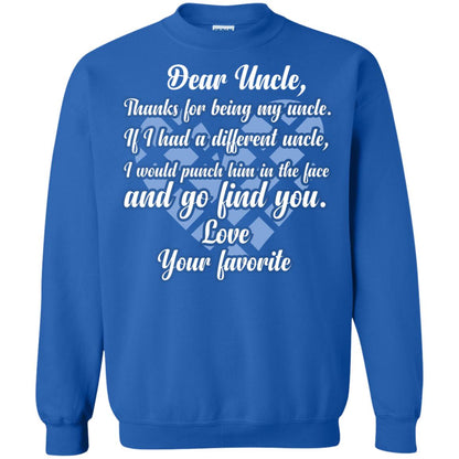 Dear Unclethank For Being My Uncle Family T-shirt Royal