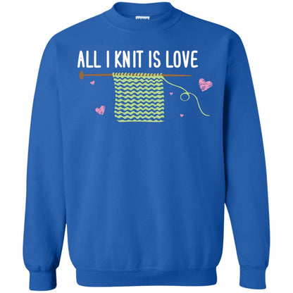 All I Knit Is Love Crocheting Lover Shirt Royal