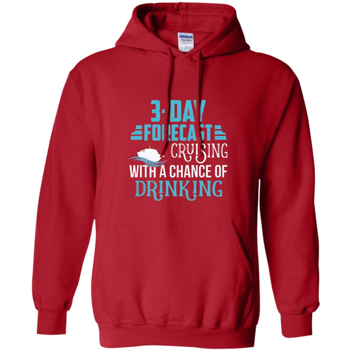 Funny Cruise T-shirt Forecast Cruising With A Chance Red
