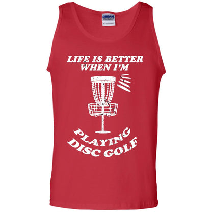 Life Is Better When I'm Playing Dics Golf Shirt For Mens Or Womens Red