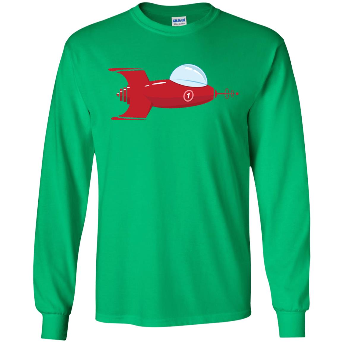 Vintage Spaceship Video Game Gamer T-shirt Irish Green