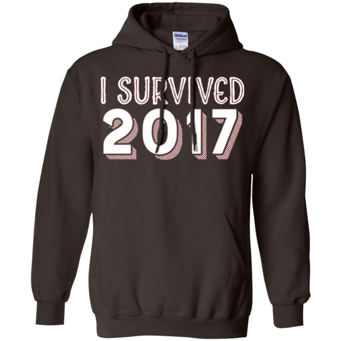 New Year_s T-shirt I Survived 2017 Dark Chocolate