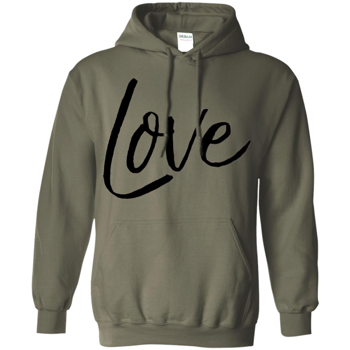 Black Love T-shirt Valentine_s Day Military Green