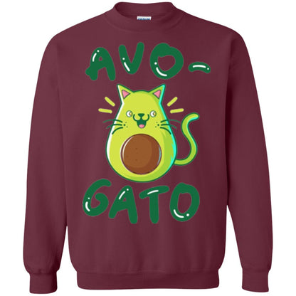 Cat Lovers T-shirt Avocado Avogato Maroon