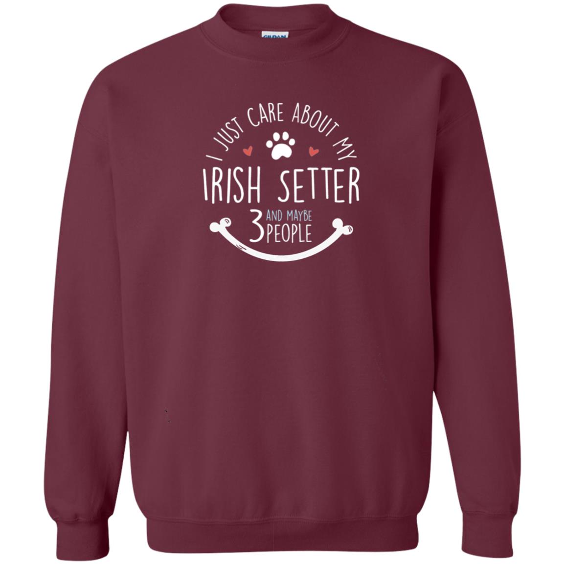 I Just Care About Irish Setter Dog Owners T-shirt Maroon