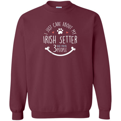 I Just Care About Irish Setter Dog Owners T-shirt Maroon