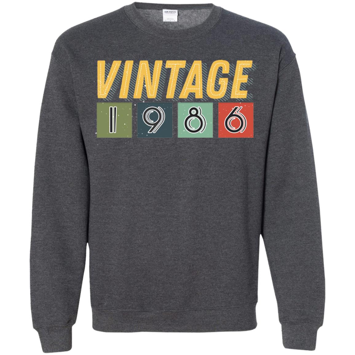 Vintage 1986 32th Birthday Gift Shirt For Mens Or Womens Dark Heather