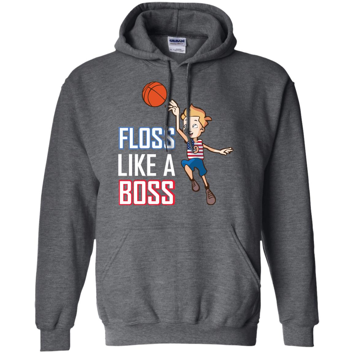 Floss Like A Boss Shirt For Basketball Players Dark Heather