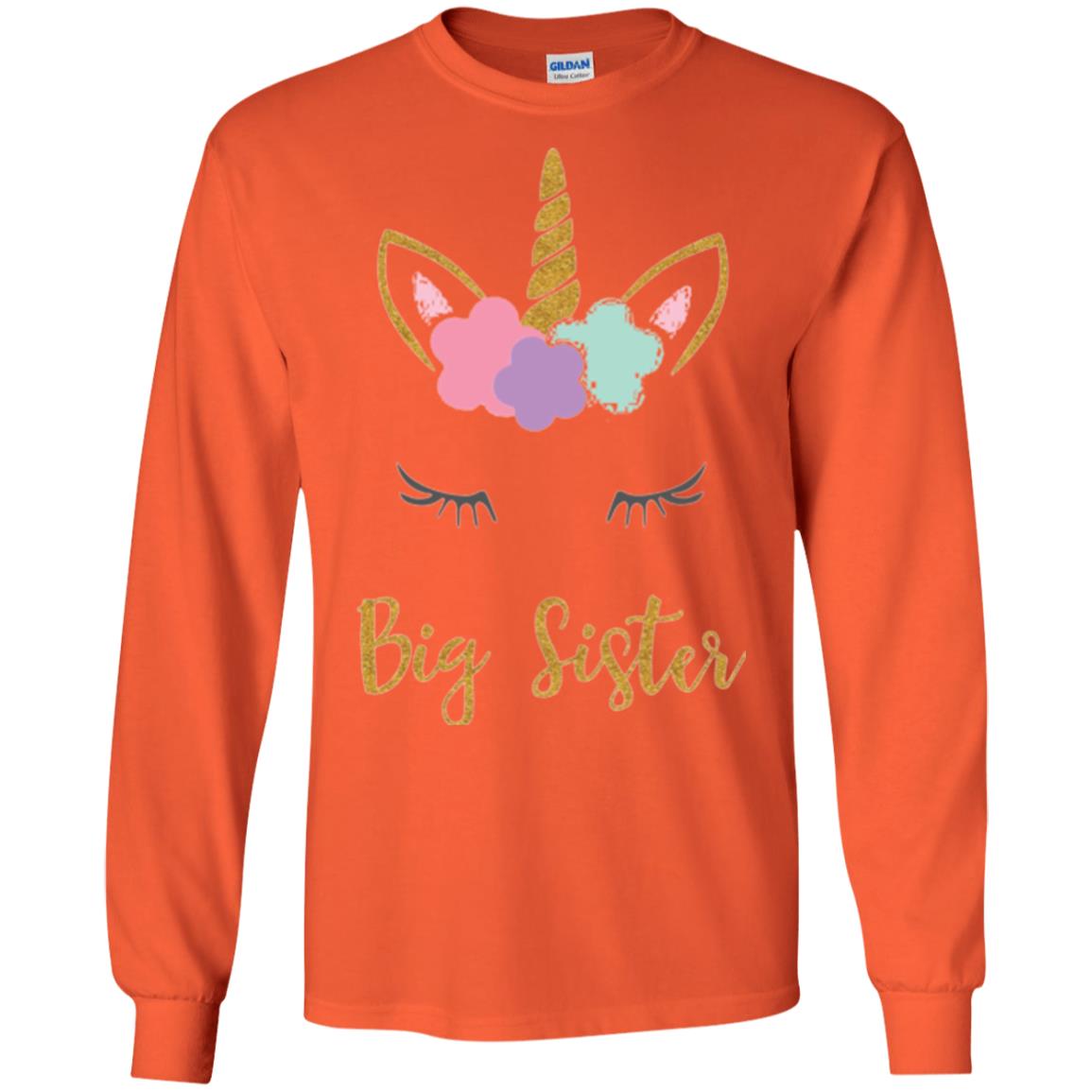 Family T-shirt Big Sister Orange