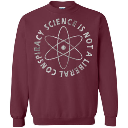 Scientist T-shirt Science Is Not A Liberal Conspiracy Maroon