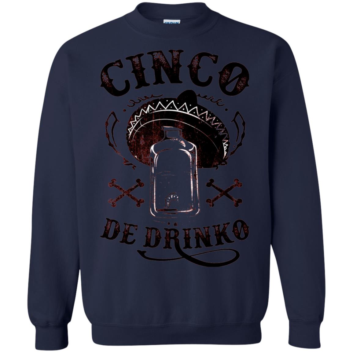 Badass Cinco De Drinko T-shirt Funny Cinco De Mayo Navy