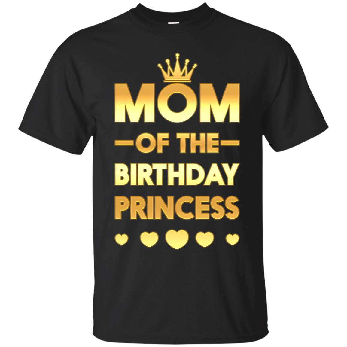 Mom Of The Birthday Princess Family T-shirt Black
