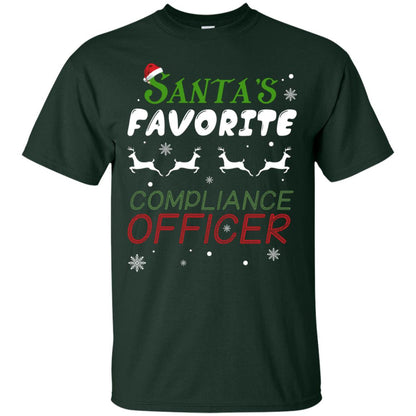 Santa's Favorite Compliance Officer X-mas Shirt Forest