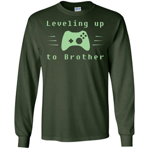 Rata-leveling Up To Brother Gaming Family ShirtG240 Gildan LS Ultra Cotton T-Shirt